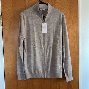 Reiss NWT tag zip up wool sweater